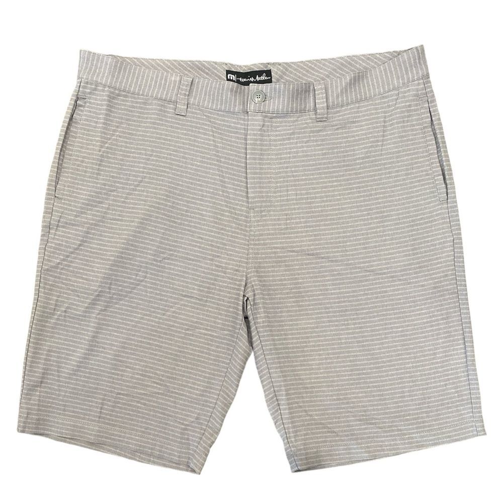 Travis Mathew Striped Golf Shorts 11” Inseam Men’s Size 40” Pockets Stretch NWOT